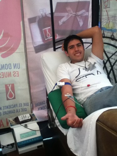 donation blood at camp